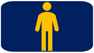 yellow person on a navy background