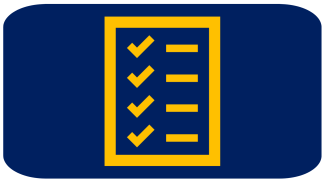 yellow checklist on a navy background