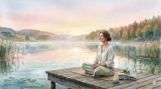 meditating woman