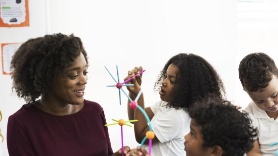 children and teachers connecting